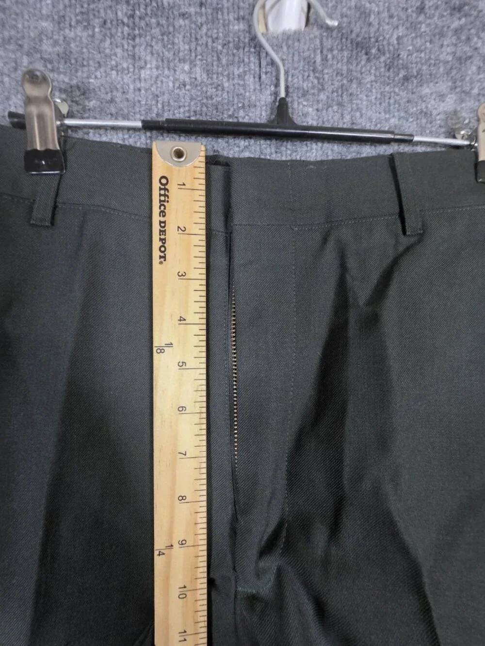 Vintage DSCP US Army Dress Pants Mens 33S Green Poly Wool Uniform Trousers 90s